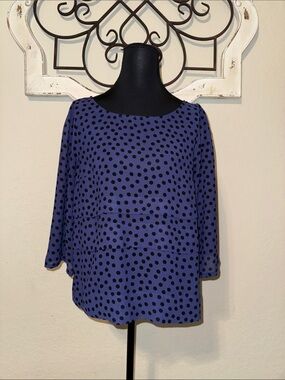 BCBGeneration Polka Dot Scoop Neck Blouse